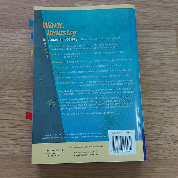 Work, Industry, and Canadian Society Paperback - Picture 2 of 5